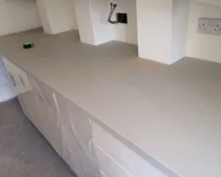 An image of a some newly fitted work surfaces in a new kitchen