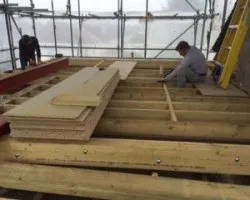An image of a loft being converted