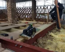 An image of a loft being converted
